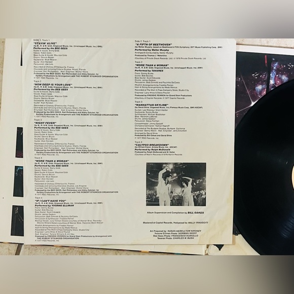 Saturday Night Fever LP soundtrack original 1977 vinyl Bee Gees/John Travolta. - Picture 5 of 8